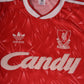 Vintage Liverpool Adidas Home Shirt 1989-1991 Made in UK Size L Red