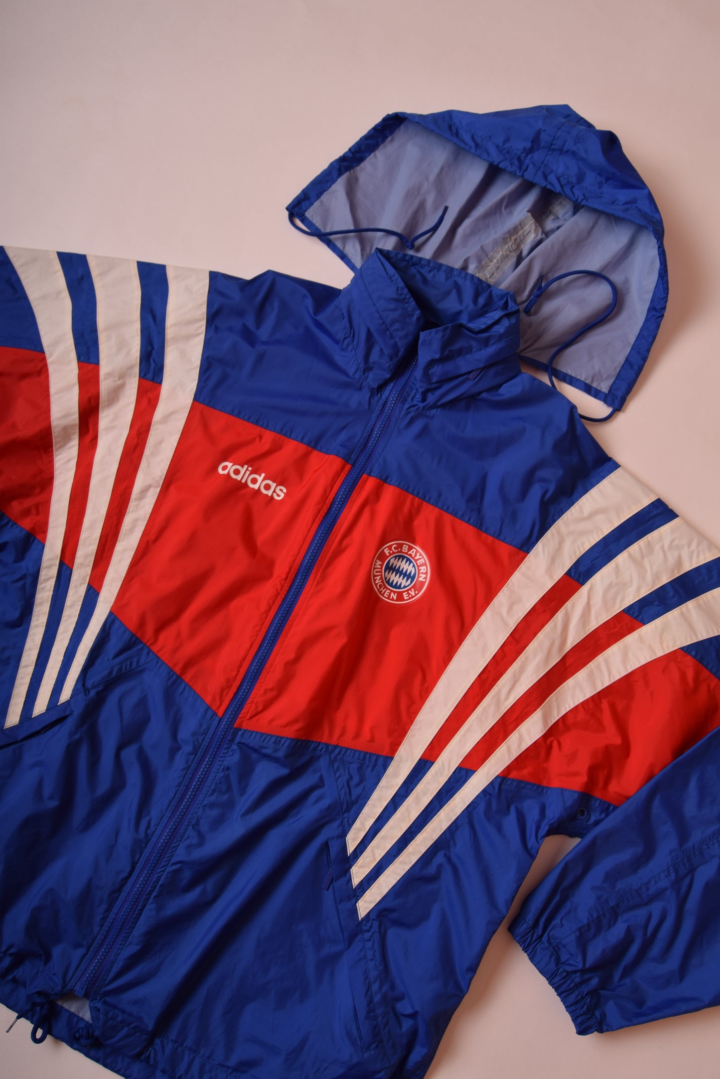 Vintage Bayern Munchen Adidas Windbreaker Rain Coat '96-'97 Nylon