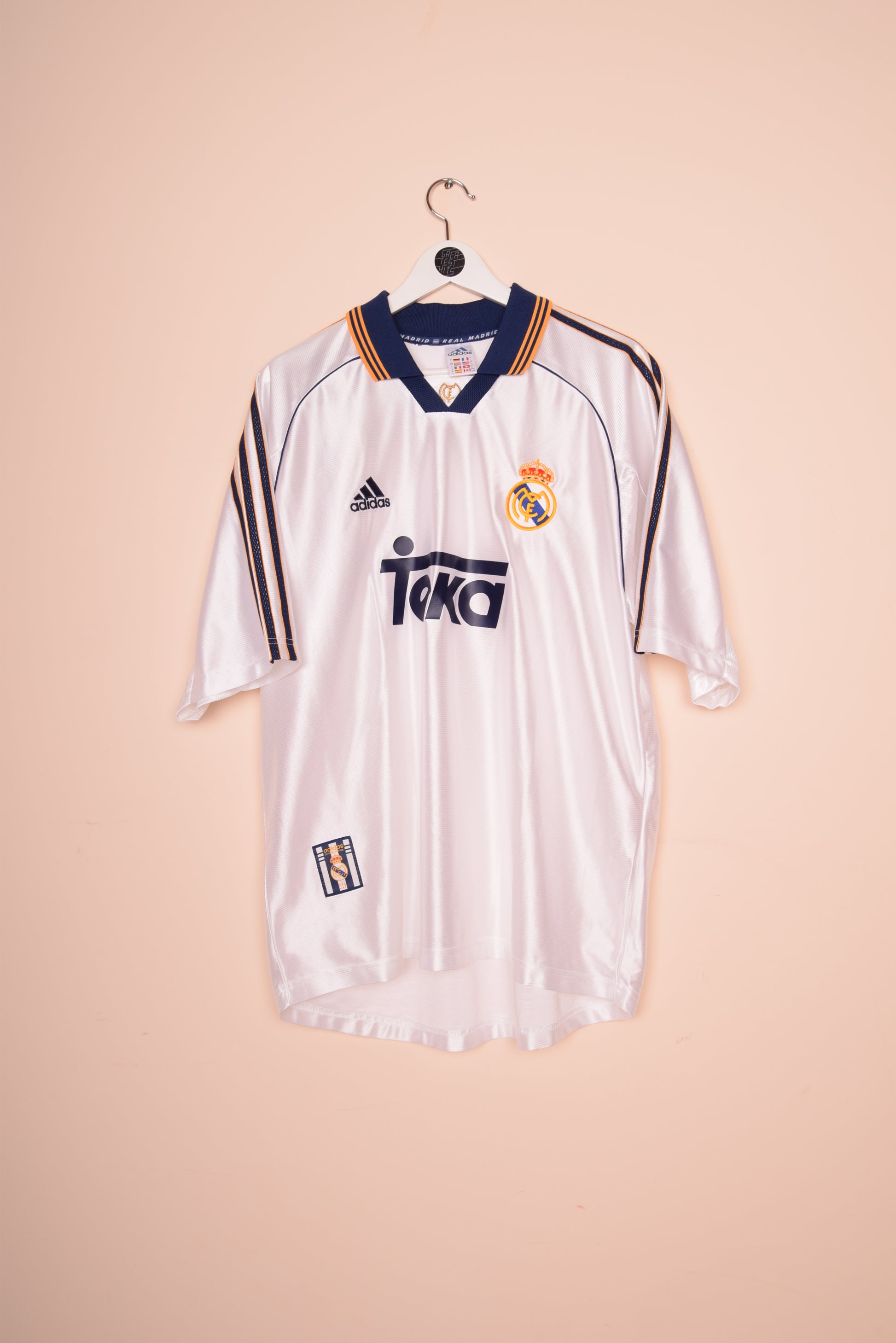 Vintage Adidas Real Madrid 1998 1999 Home Football Shirt