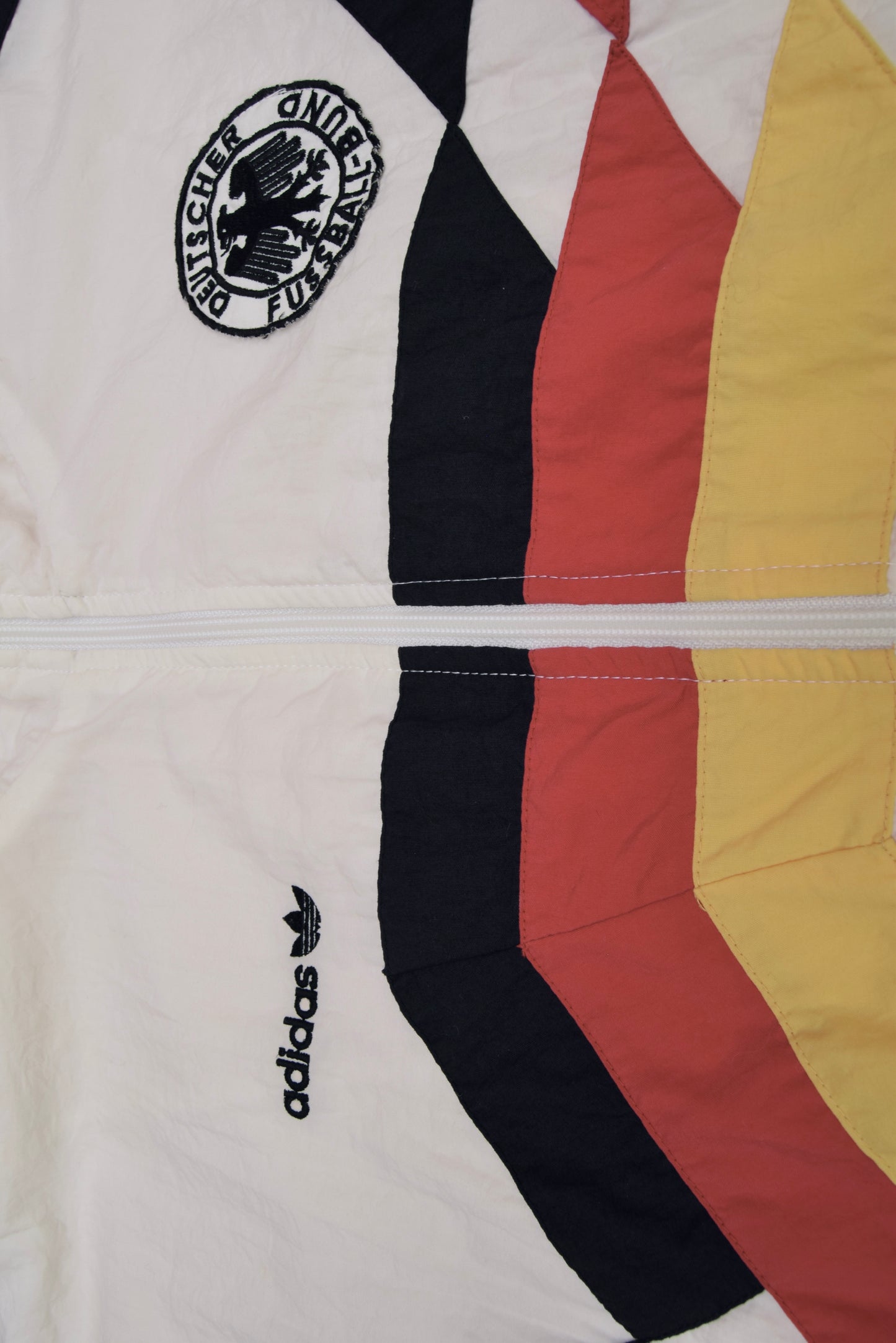 Vintage Germany Deutschland Adidas 1989-1991 Jacket Size L White Yellow Red Black