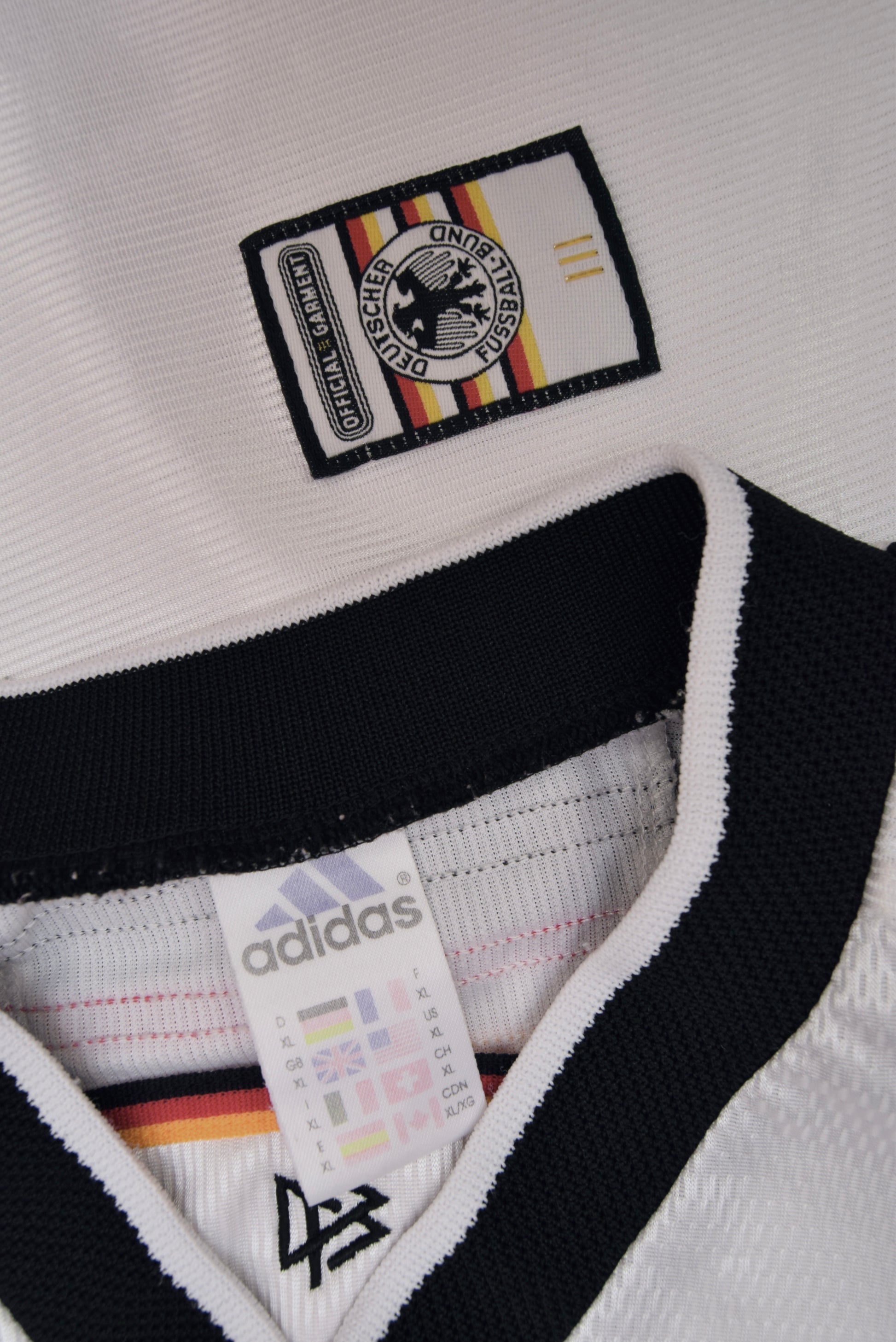 Vintage Germany Deutschland Adidas 1998 1999 2000 Home Football Shirt Size XL White Made in Portugal