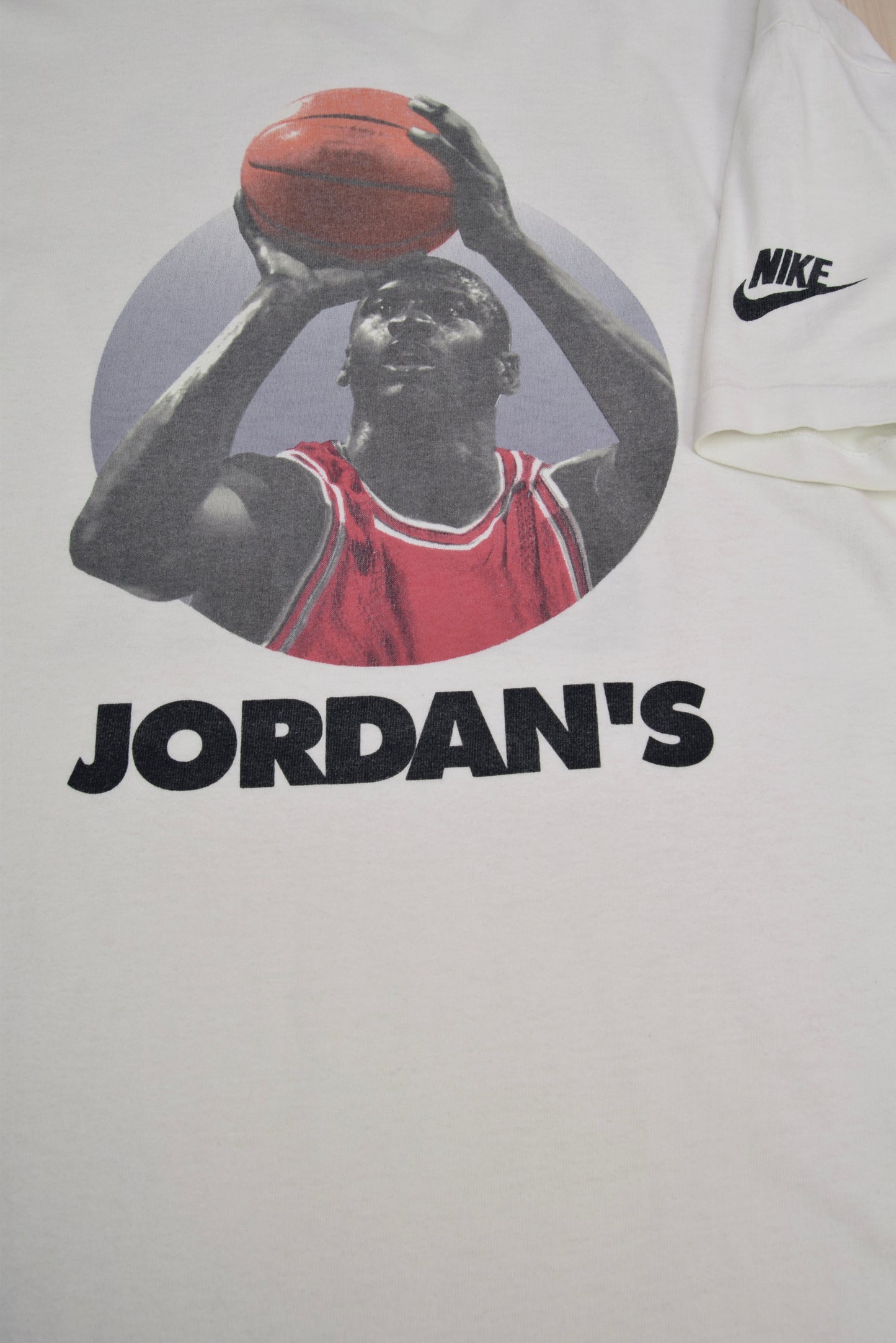 Jordan's Back Nike 1995 T-Shirt # 45 White Made in Ireland 100% Cotton NBA Basketball