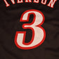 Allen Iverson Philadelphia 76ers Sixers Champion 2000 2001 2002 Away Basketball Jersey Black NBA Size M