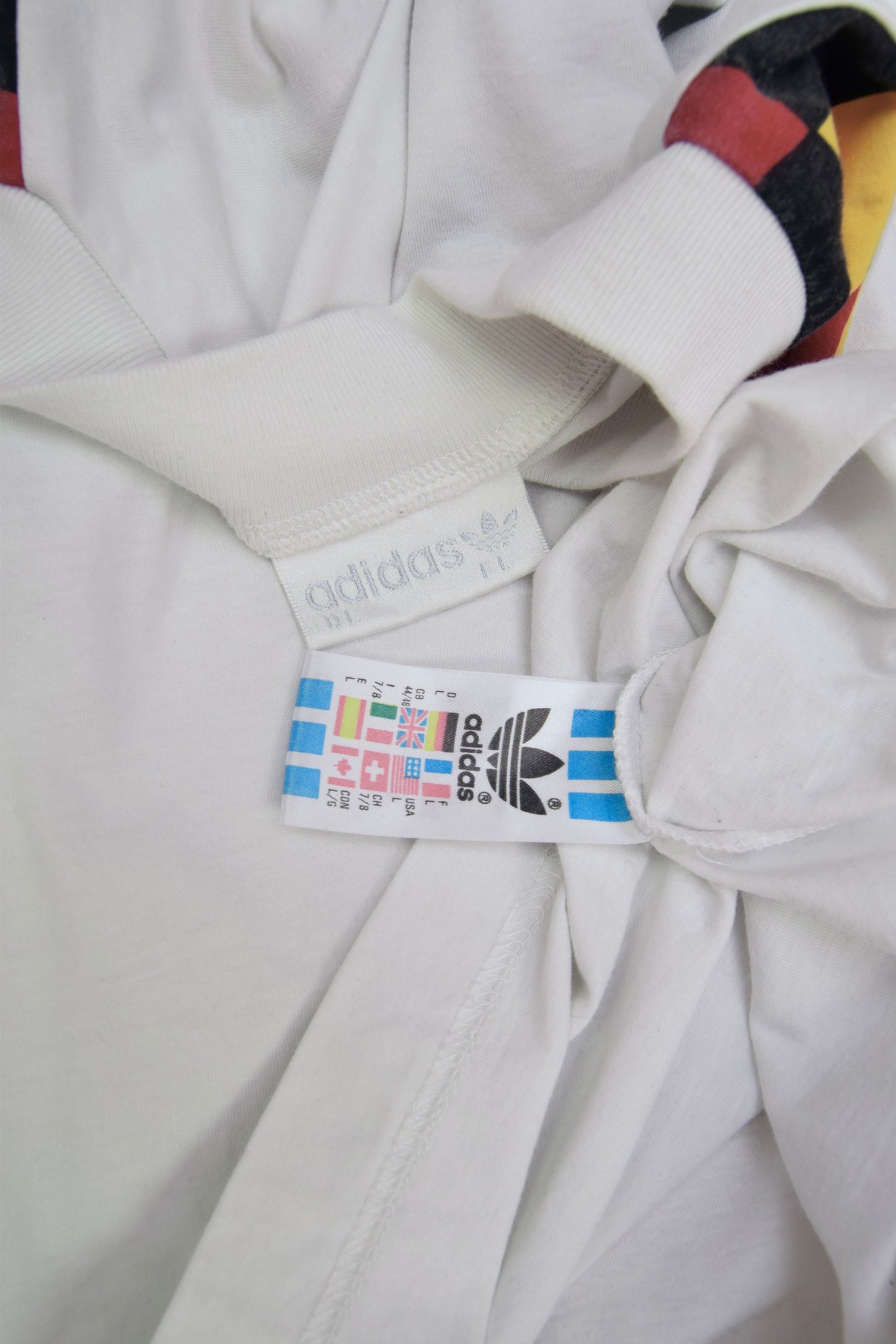 Vintage Germany Deutschland Adidas 1994 -1995 Training / Leisure T- Shirt Jersey White Size L Deutscher Fussball Bund 100% Cotton