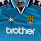 Vintage Manchester City MCFC Kappa 1997-1999 Home Football Shirt Made in UK Brother Blue