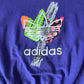 Vintage 90's Adidas Trefoil Sweatshirt Crew Neck Purple Size M-L