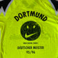Vintage Borussia Dortmund BVB Nike Premier 1995-1996 Home Football Shirt Size L Die Continentale Neon Yellow