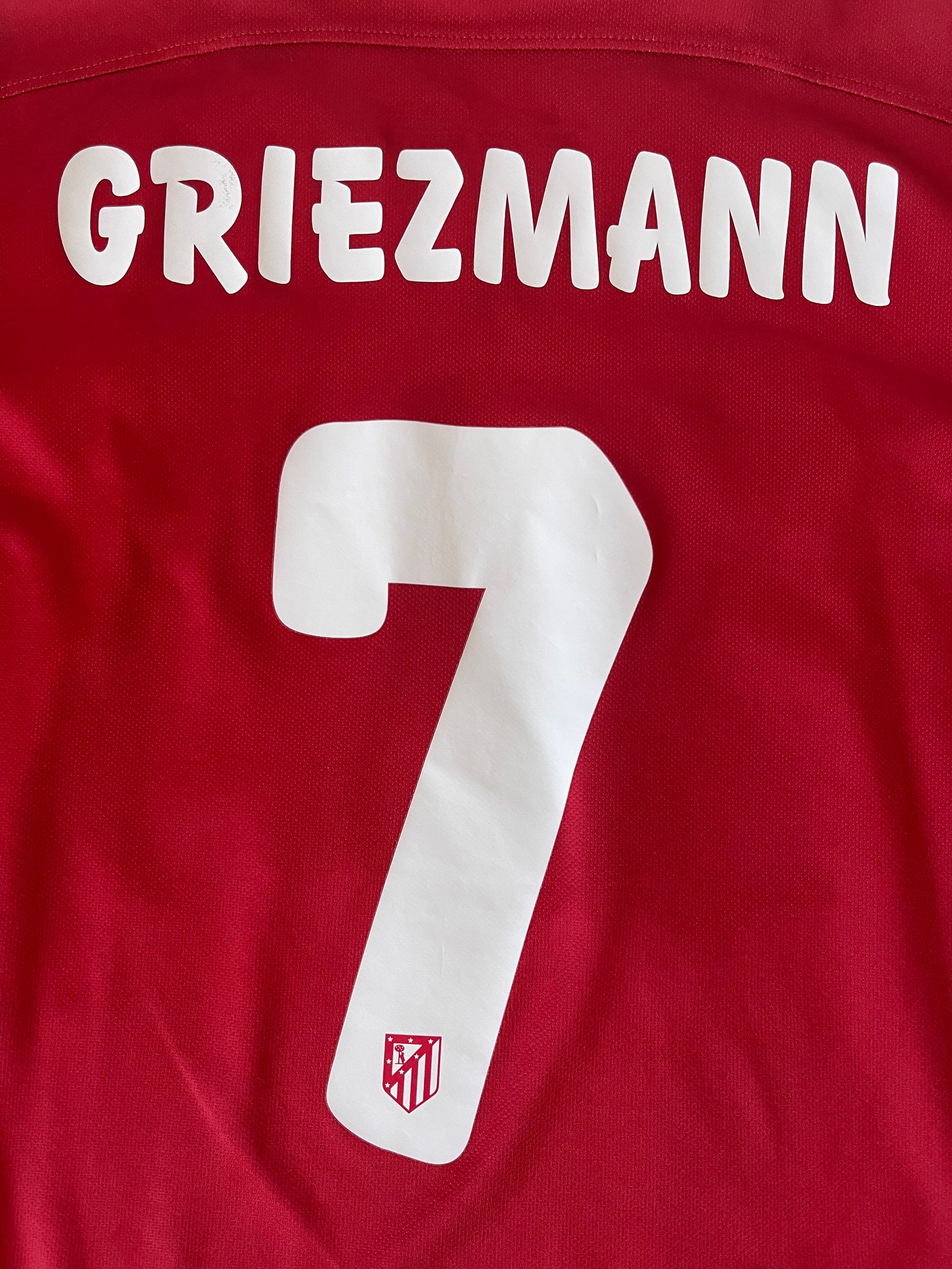 Atletico Madrid Antoine Griezmann Nike 2015 - 2016 Home Football Shirt Trade Online + 500 Size M Red White Blue Dri-Fit