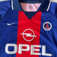 Vintage PSG Paris Saint Germain Nike 2000-2001 Home Football Shirt Opel Made in UK Size L Dri - Fit