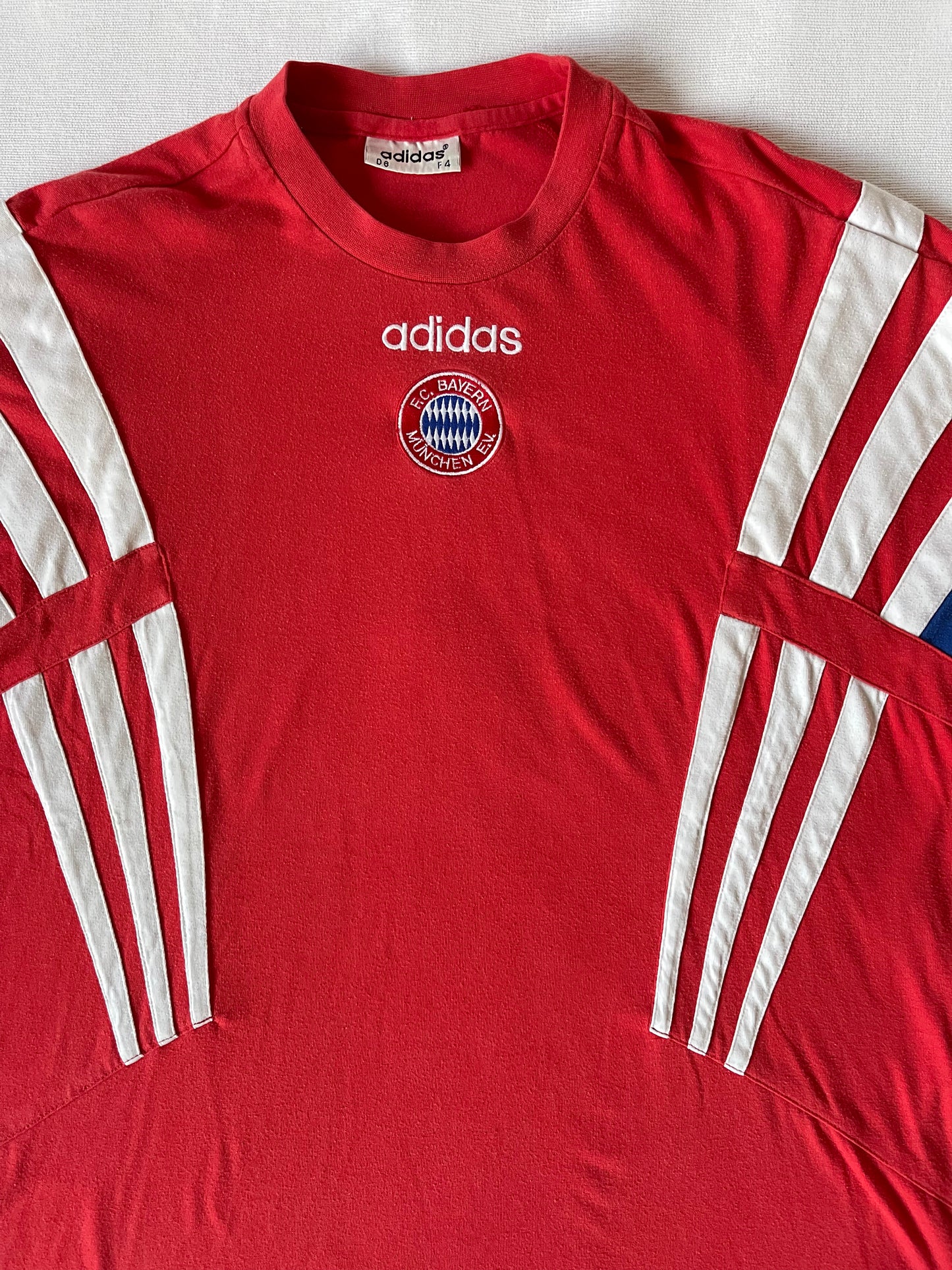Bayern München Munich Adidas 1995 1996 1997 1998 Training Shirt / Jersey / Leisure T-Shirt Football Size M