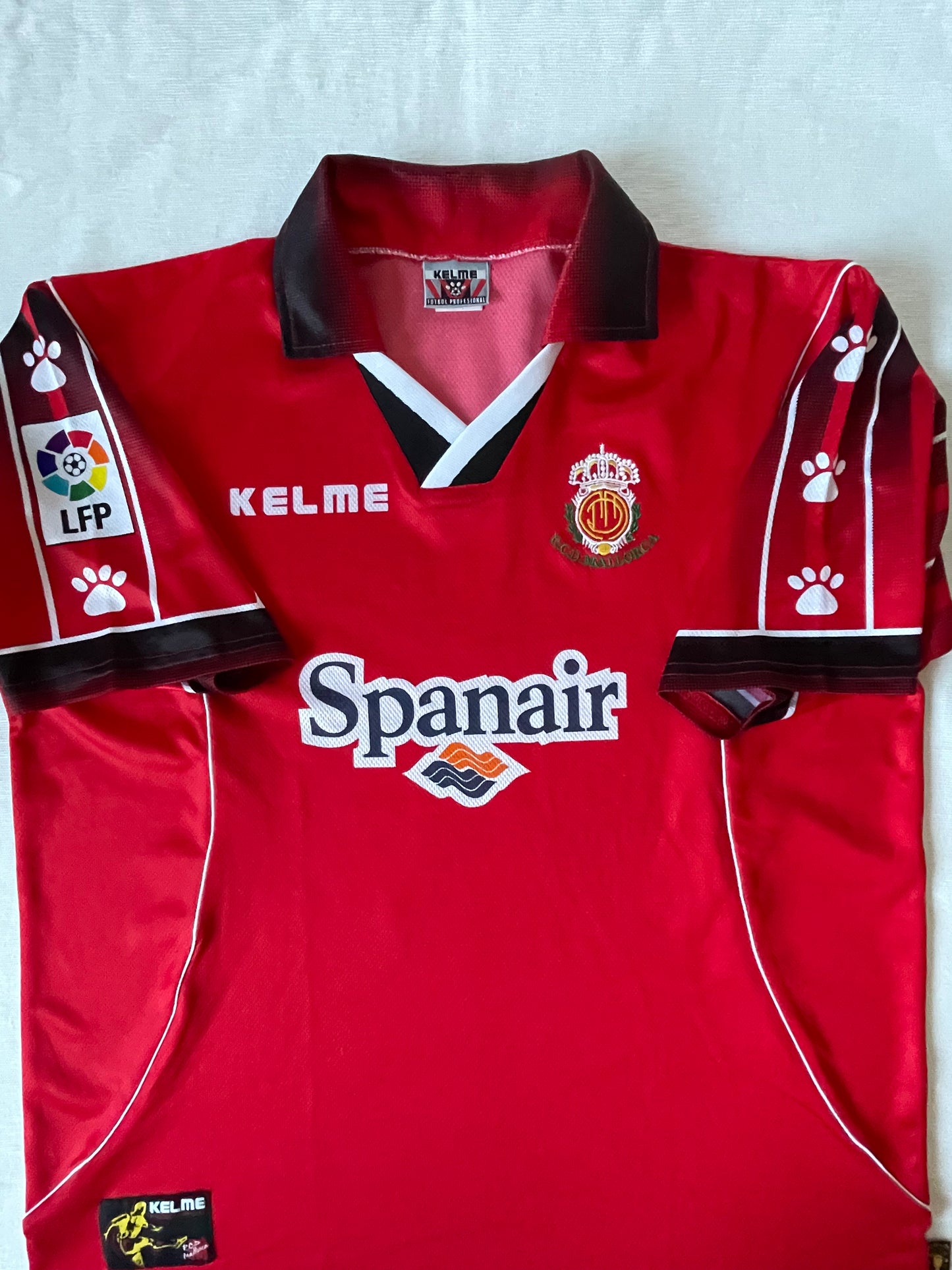 RCD Mallorca Kelme 1997 - 1999 Home Football Shirt Spanner Red Size L Made in Spain