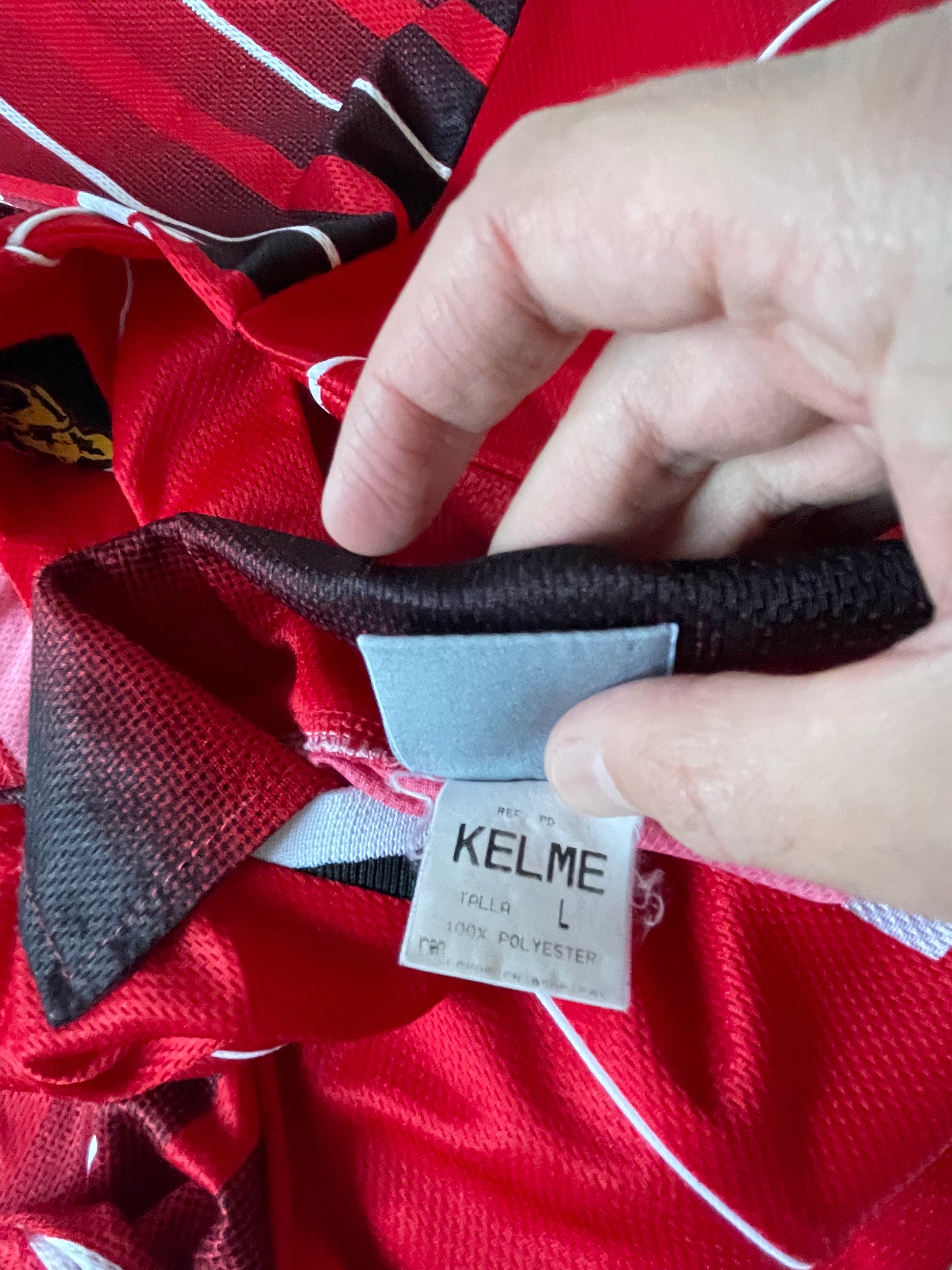RCD Mallorca Kelme 1997 - 1999 Home Football Shirt Spanner Red Size L Made in Spain