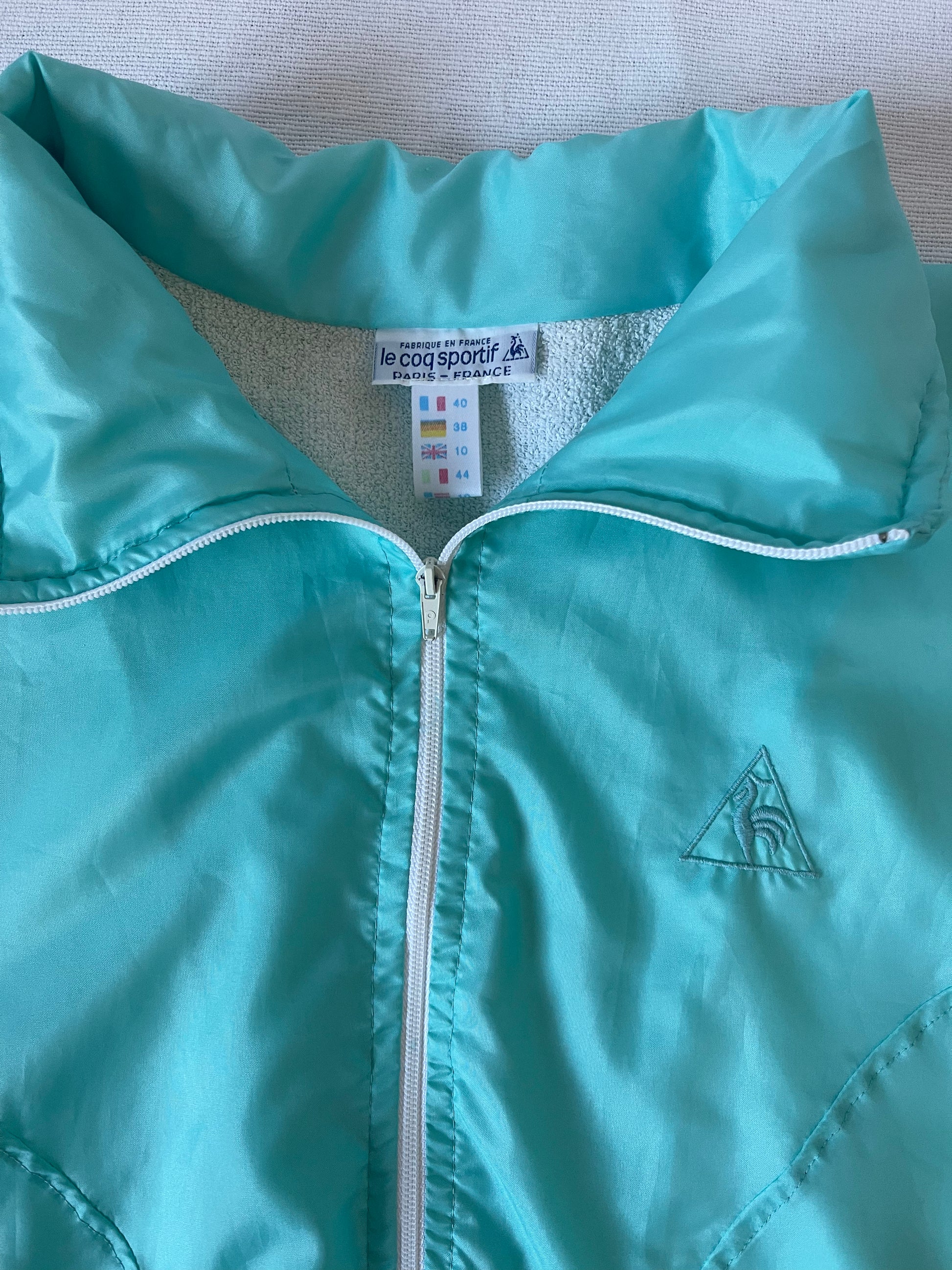Vintage 80's Le coq sportif Jacket / Shell Size M-L Green Made in France