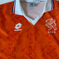 Vintage Holland Netherlands Lotto 1992 - 1994 # 4 World Cup USA '94 Home Football Shirt Orange
