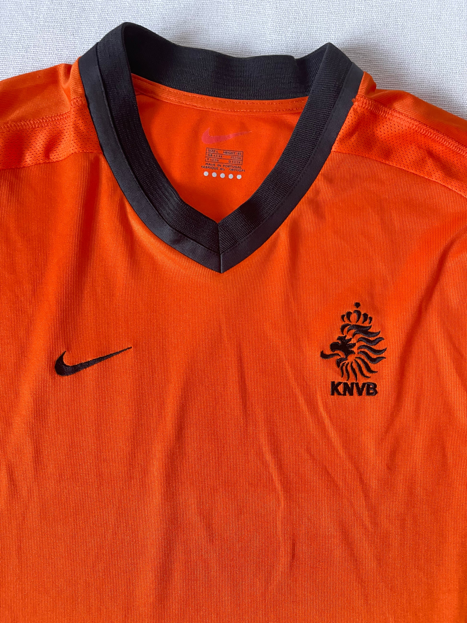 Vintage Holland Netherlands Nike 2000-2001 Home Football Shirt Size L Orange