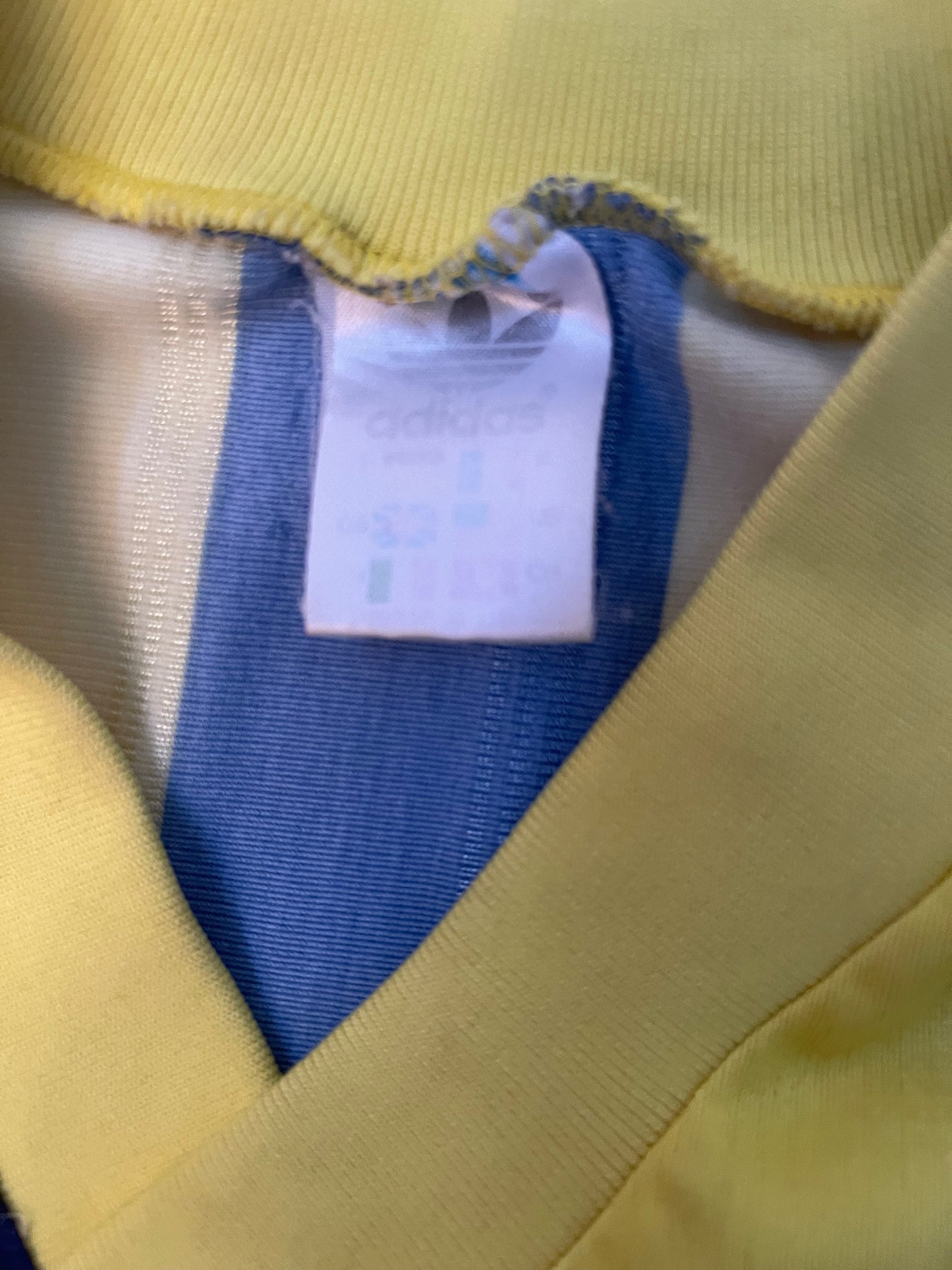 Vintage Fenerbahçe Spor Kulübü Adidas 1995-1996 Home Football Shirt No 5 Blue Yellow Emlak Bankası Size M