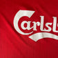 Liverpool FC Adidas Teamgeist 2006 2007 2008 Away Football Shirt Size L Carlsberg Red