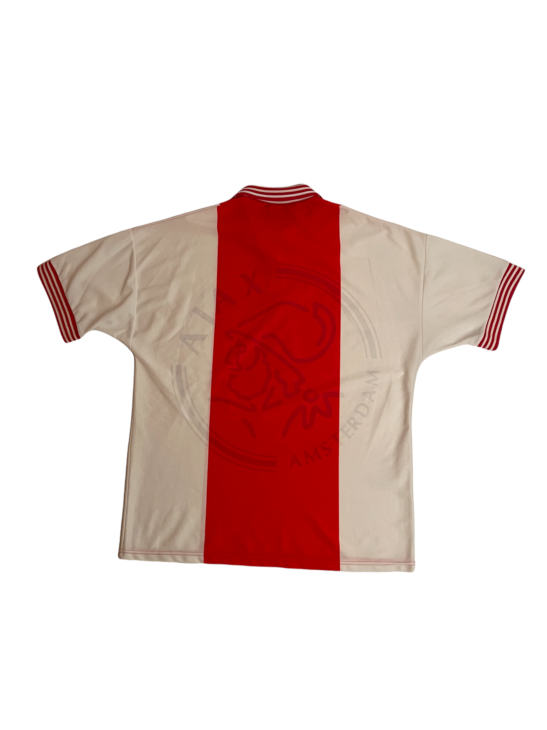 Vintage Ajax Umbro 1995-1996 Home Football Shirt Red White Size XL Made in England Abn Amro