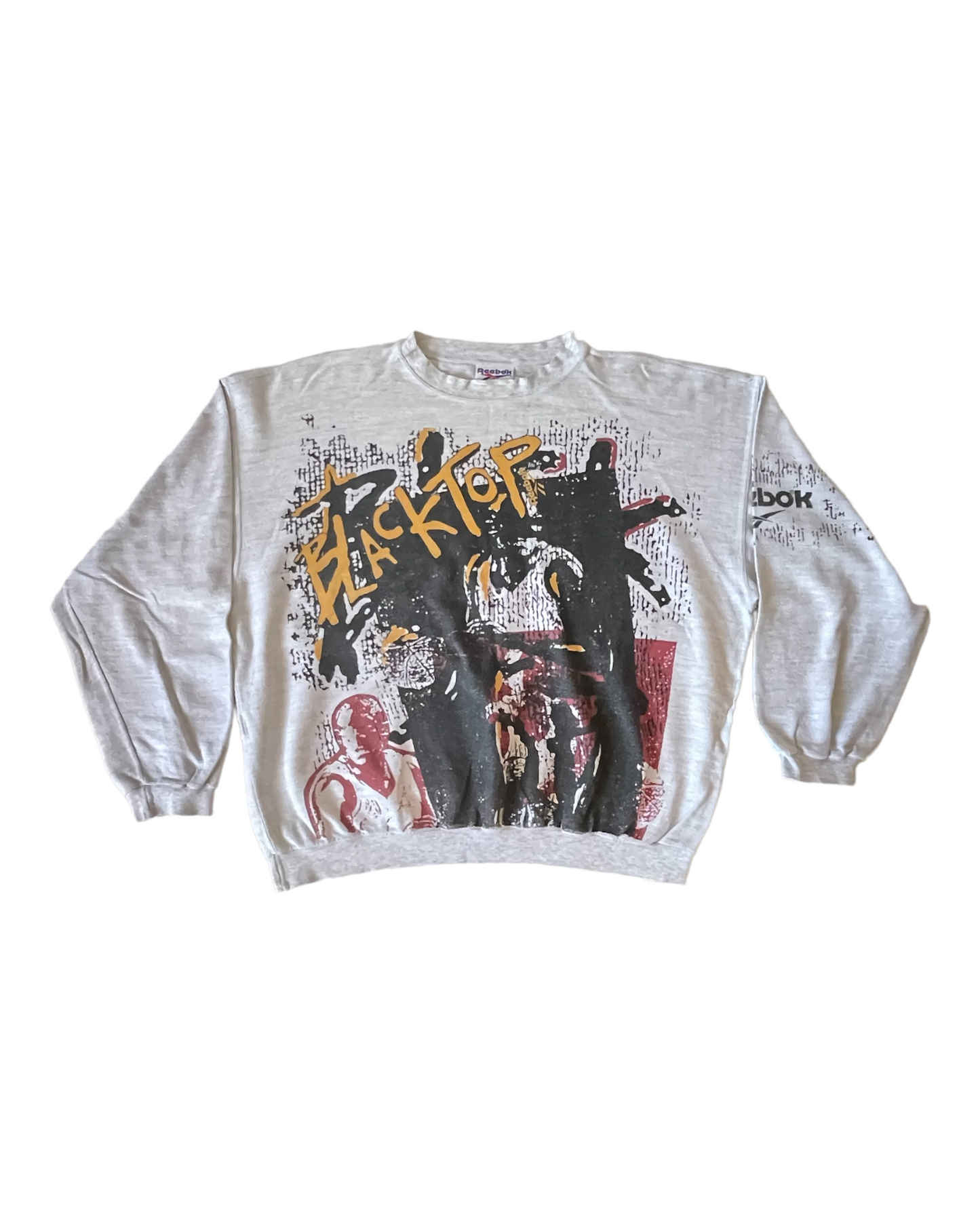 Vintage 90's Reebok BlackTop Sweatshirt Crew Neck Grey Size XL-XXL