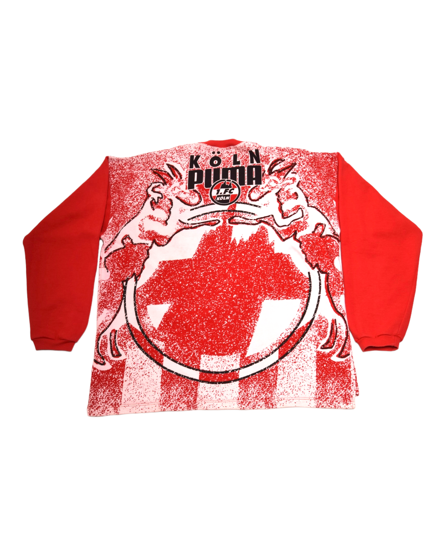 Vintage 90's FC Köln Cologne Puma Sweatshirt Size L Red White