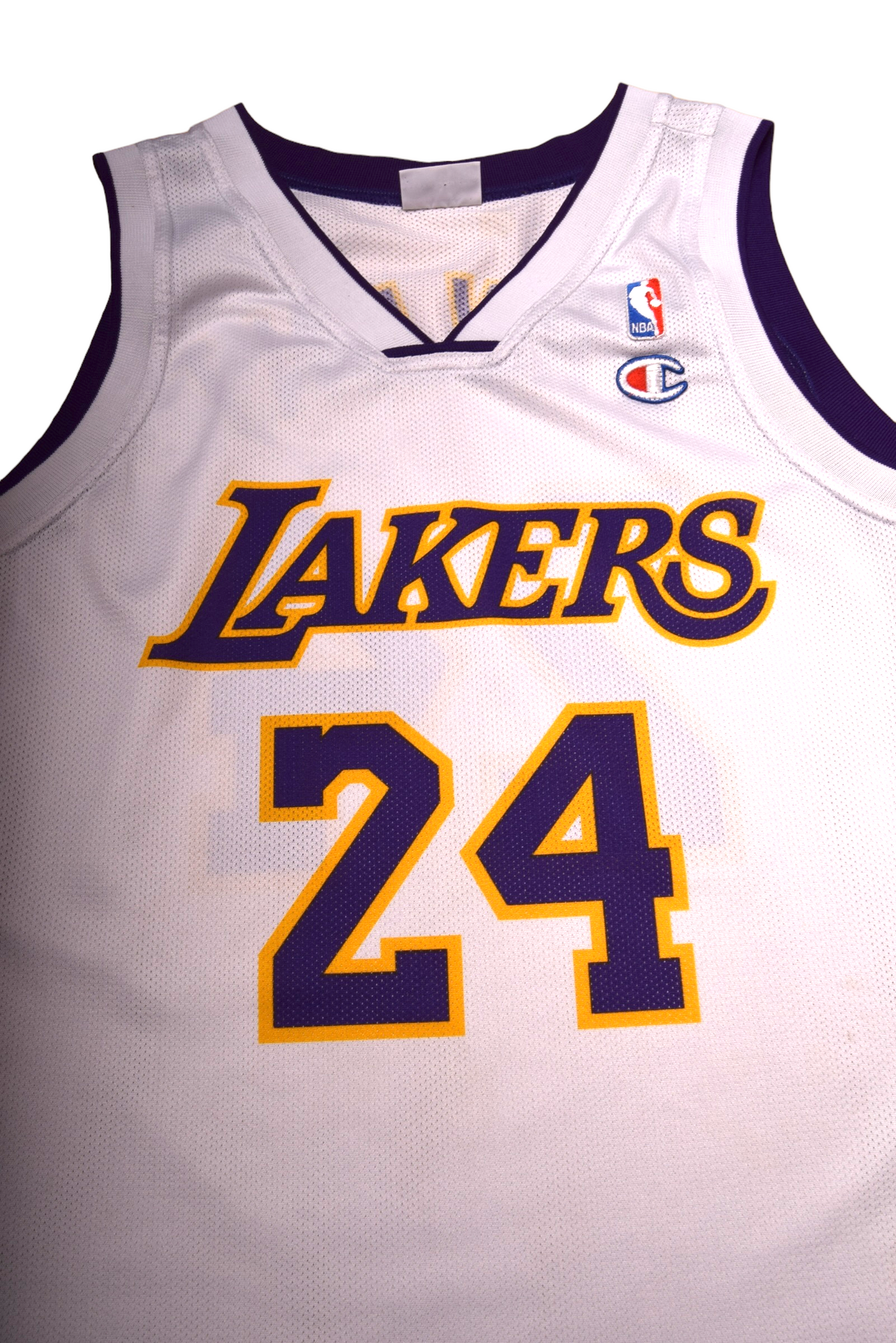 LA Lakers Kobe Bryant Champion # 24 2009-2010 White Yellow Purple Size L
