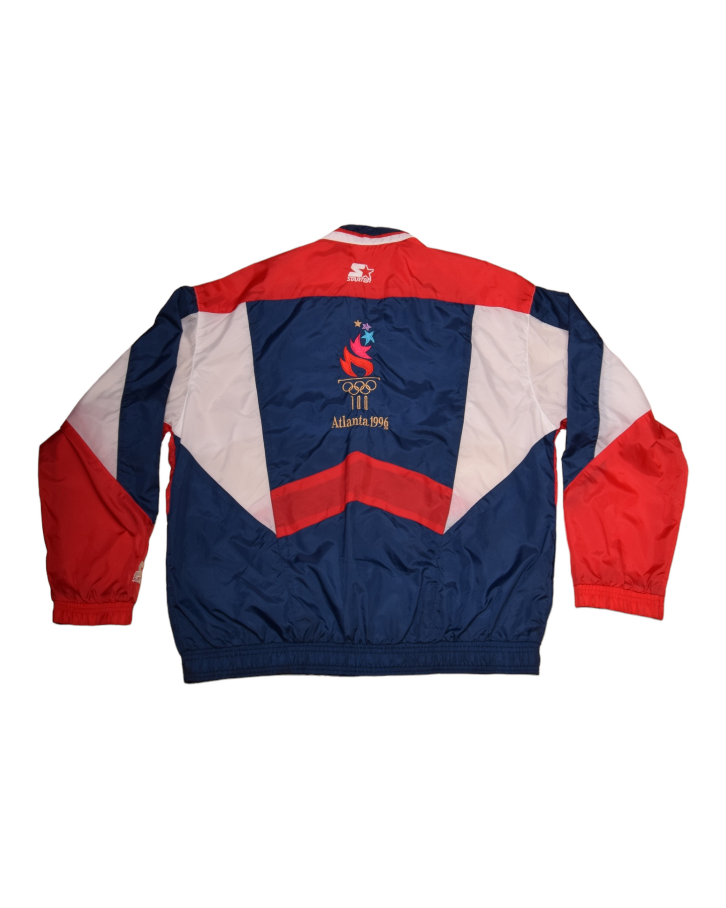 Vintage Starter Atlanta 1996 Olympic Games Jackets / Shell Size M-L USA Flag White