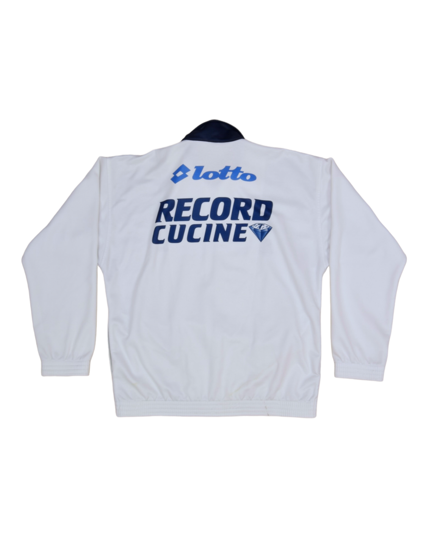 Vintage SSC Napoli Lotto Calcio Italia 1994 1995 1996 Jacket Record Cucine White Blue Size M