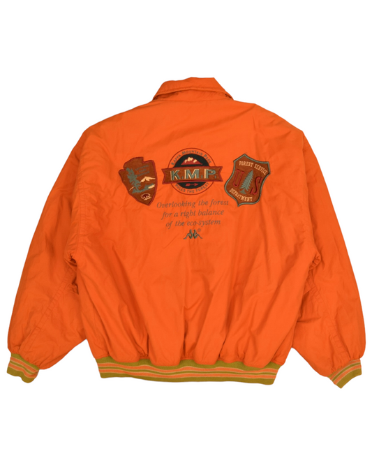 Vintage 80's Kappa Thick Jacket Size XL XXL Orange Made in Italy