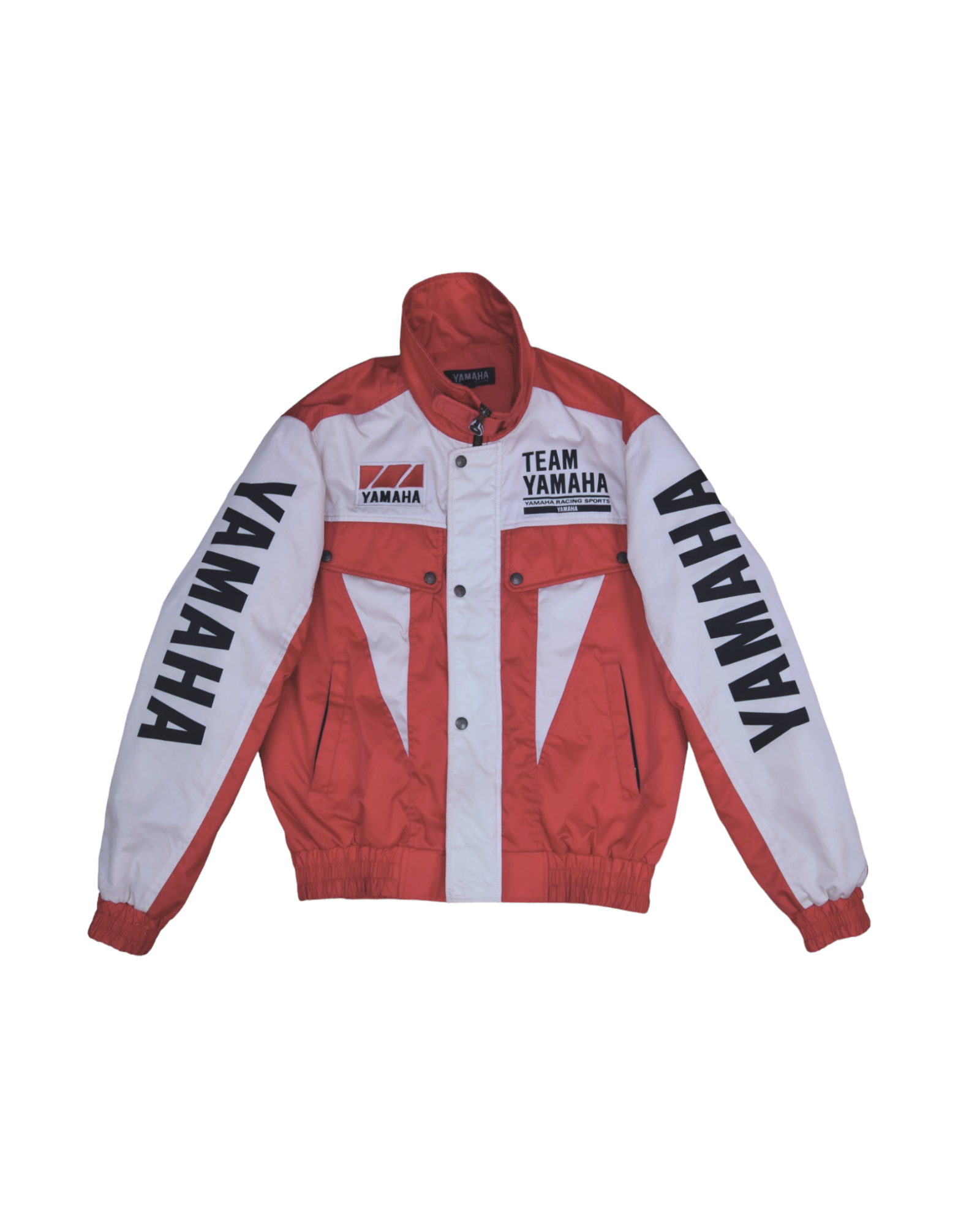 Vintage Yamaha Racing Sports Team Jacket Made in Japan Size M Red White