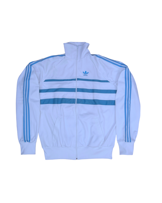 Vintage 80's Adidas Ventex Jacket Track Top Made in France Size XL XXL White