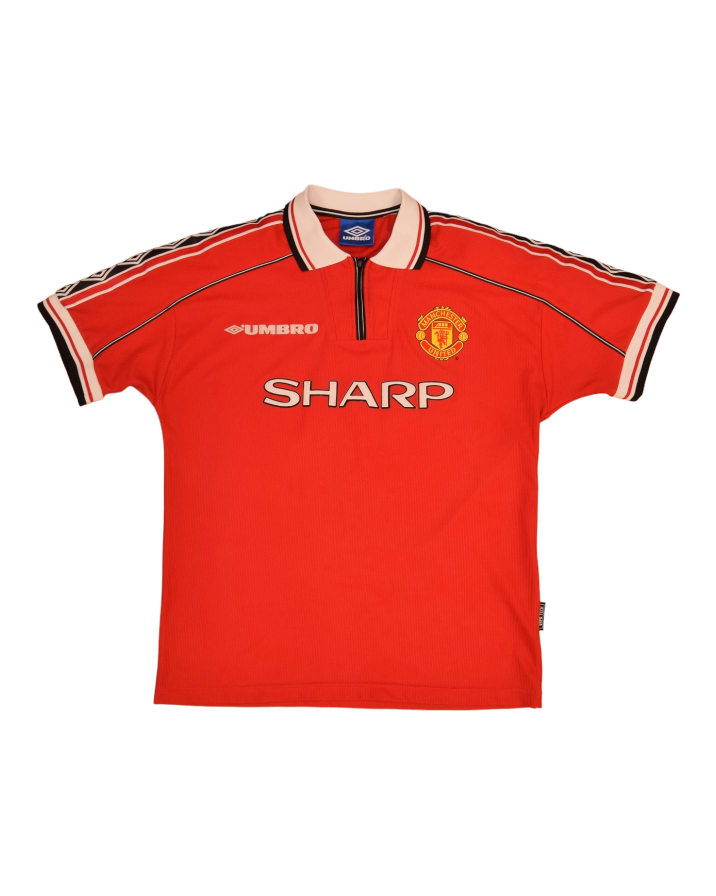 Vintage Manchester United Umbro 1998 1999 2000 Home Football Shirt Red Sharp Vape Tech Size L