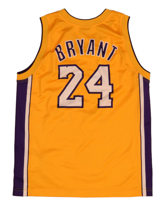 Kobe Bryant L.A. Lakers Champion #24 Home Basketball NBA Jersey Yellow Size Y-L