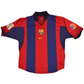 FC Barcelona Nike 1999 - 2000 - 2001 Home Football Shirt Size M DRI FIT Red Blue Made in UK