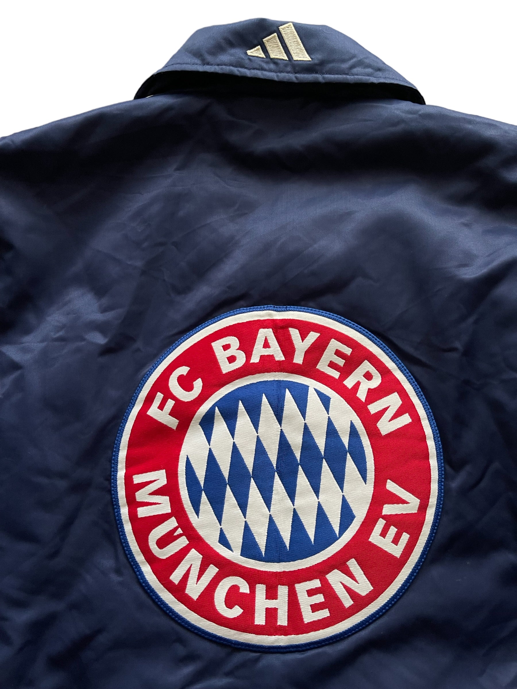 Vintage Bayern Munchen Adidas 1998 - 1999 Thick Varsity Bomber Jacket College Baseball Jacket Blue Size L