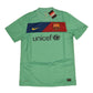 Authentic New FC Barcelona Nike DRI FIT 2010 - 2011 Player's Edition / Issue Away Football Shirt BNWT, Deadstock New With Tag Size L Unicef Cool Mint Green Blue Red