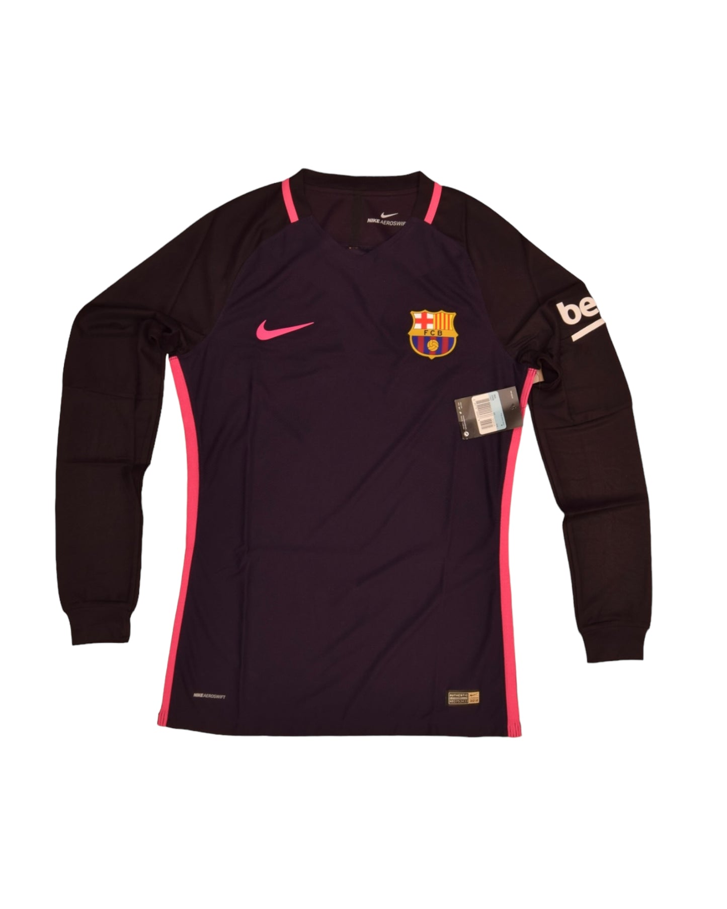 Authentic New FC Barcelona Nike Aeroswift 2016 - 2017 Player's Issue / Edition Away Football Deadstock BNWT Long Sleeve Shirt Size M Unicef