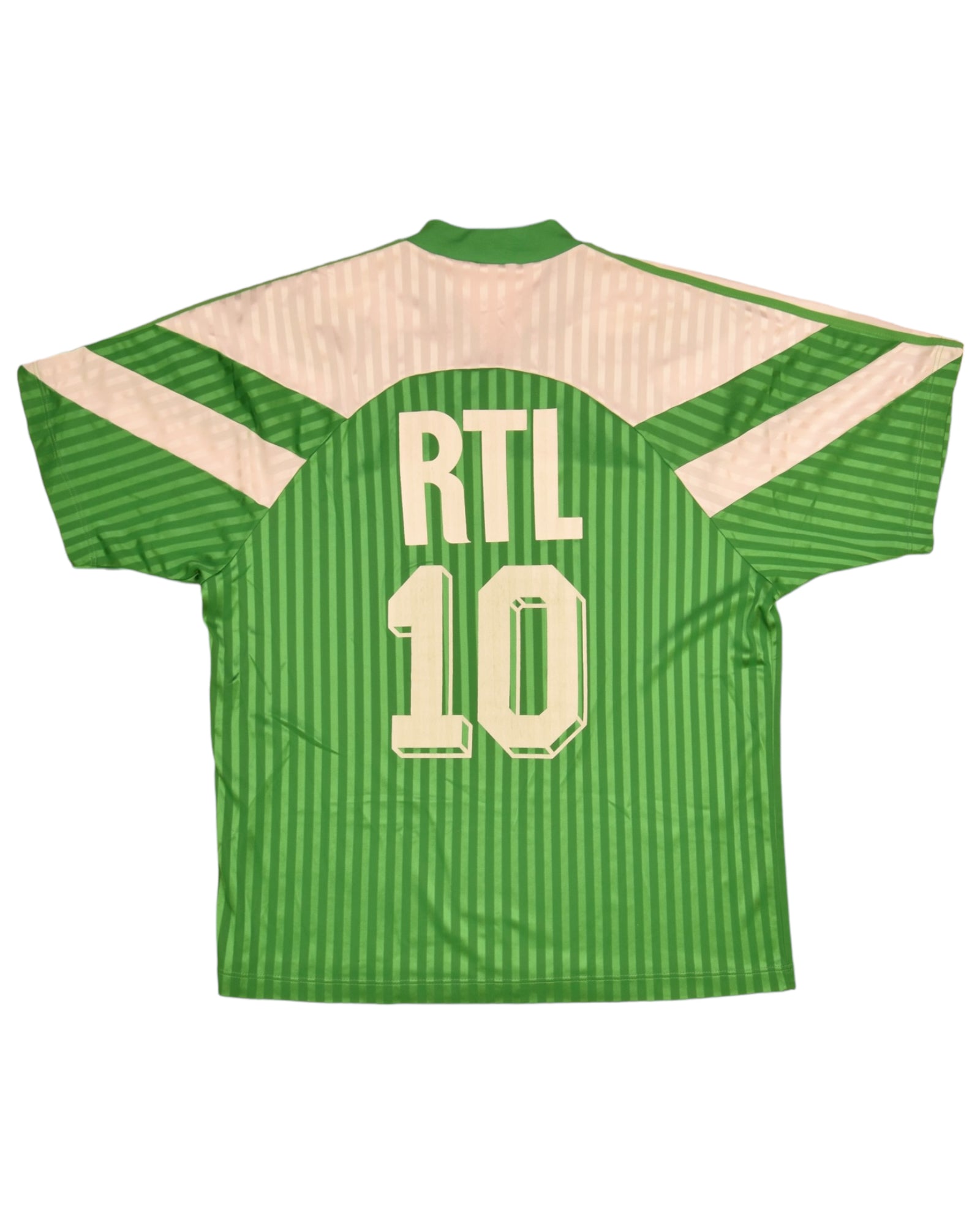 ASSE AS Saint-Étienne Lubomir Moravčík Adidas Football Shirt 10 RTL Demi Finale de Coupe de France Green White Size XL Made in France