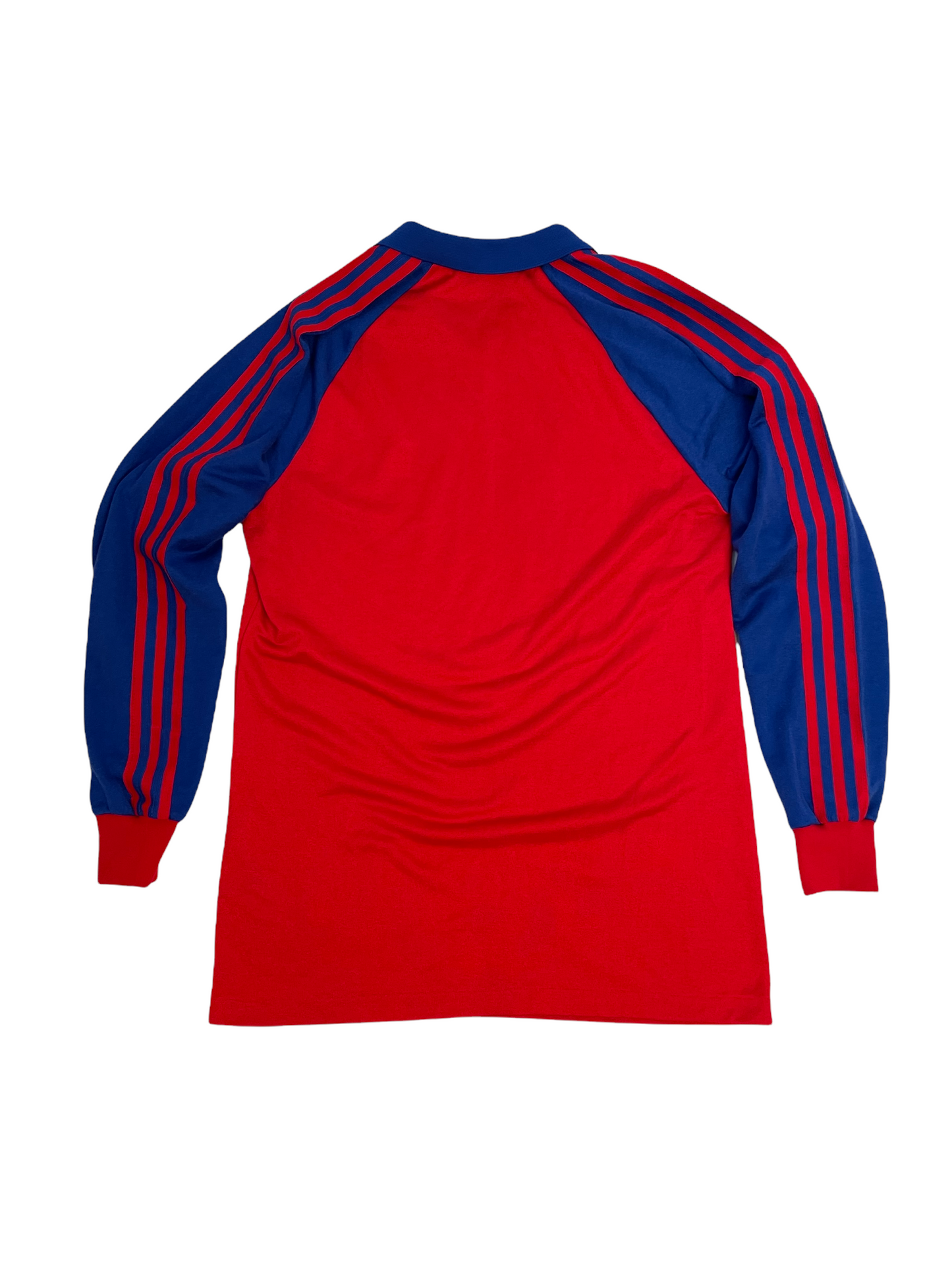 Vintage F.C. Basel Adidas 1980-1982 Away Football Shirt Size L Red Blue Pax Die Besser-Leben-Versicherung. Made in West Germany Size M