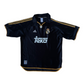 Vintage Real Madrid Adidas 1999-2001 Away Football Shirt Black Shiny Size LTeka