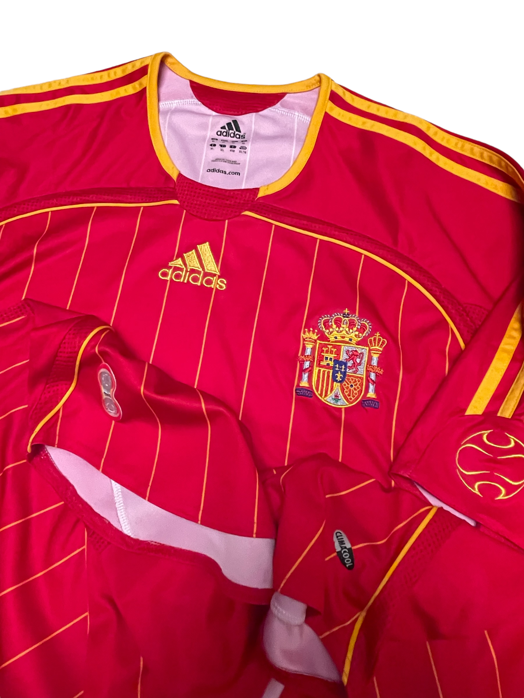 Spain España Adidas 2006 - 2007 Home Football Shirt Red Yellow Size XL ClimaCool