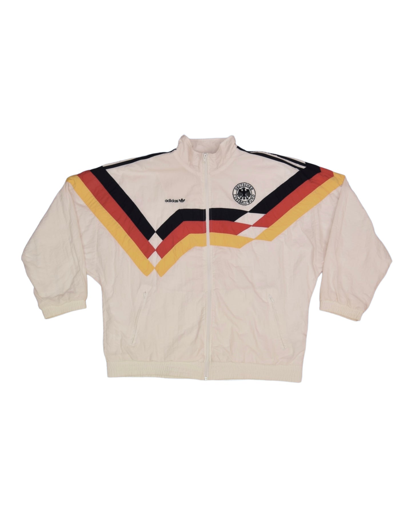 Vintage Germany Deutschland Adidas 1989-1991 Jacket Size L White Yellow Red Black