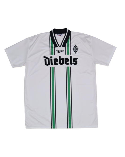 Borussia Mönchengladbach Reebok 1996 1997 Home Football Shirt Diebels Size XXL White Green