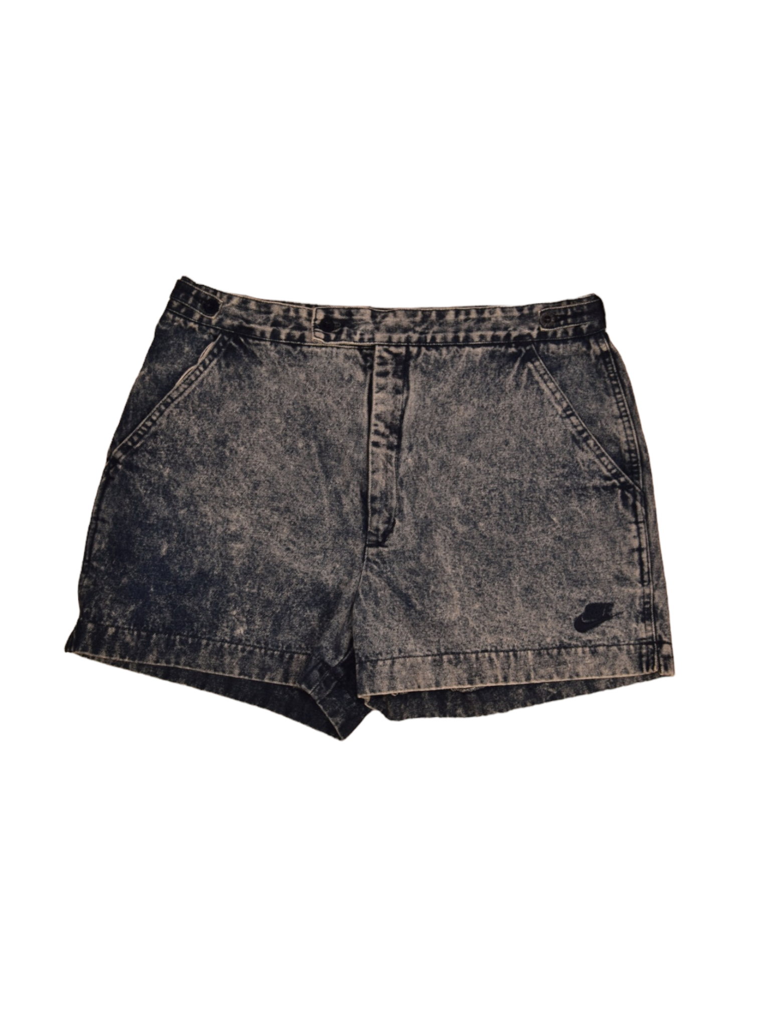 Vintage Nike Challenge Court Shorts Acid Denim Washed Size 34 / M Andre Agassi Made in Hong Kong