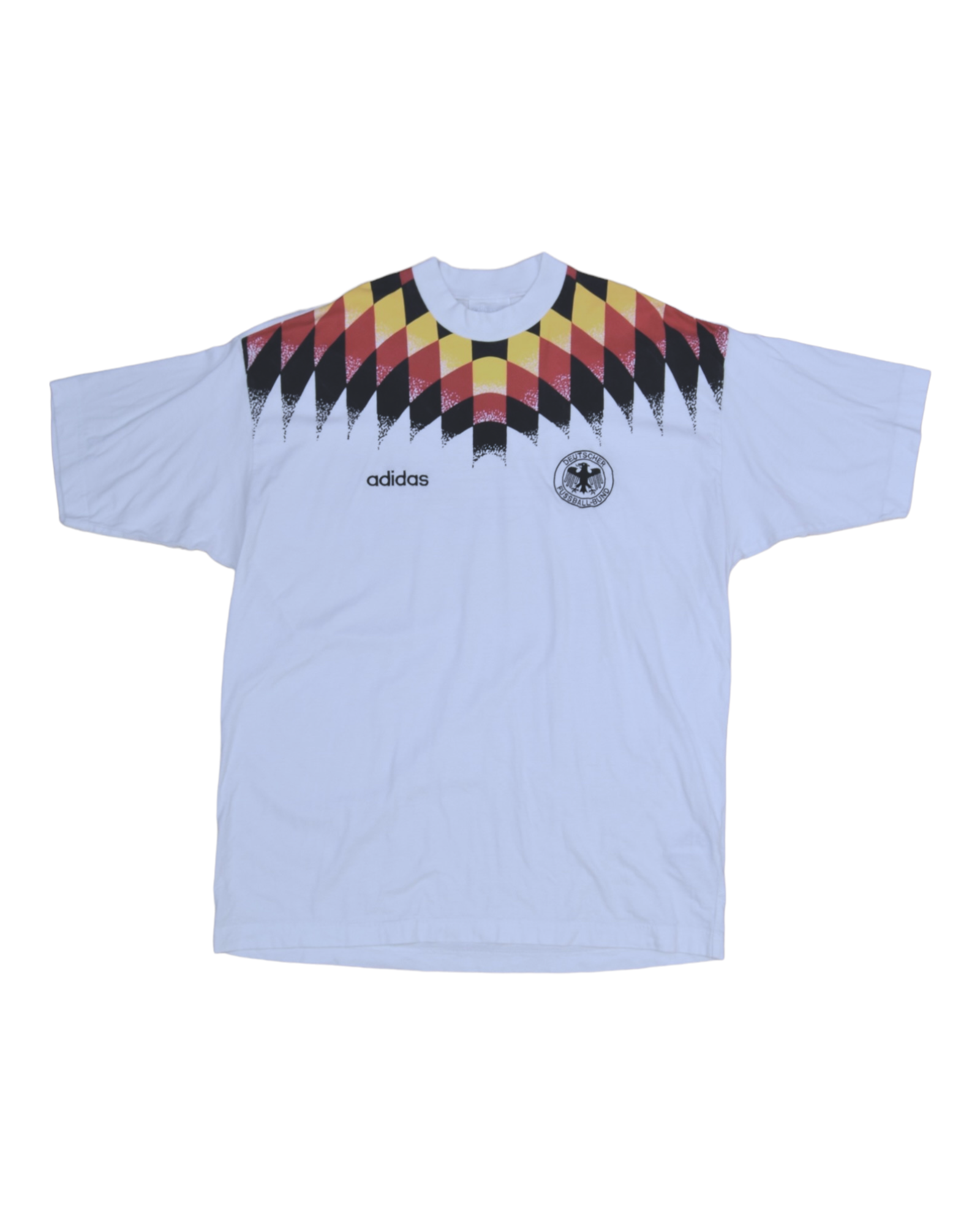 Vintage Germany Deutschland Adidas 1994 -1995 Training / Leisure T- Shirt Jersey White Size L Deutscher Fussball Bund 100% Cotton