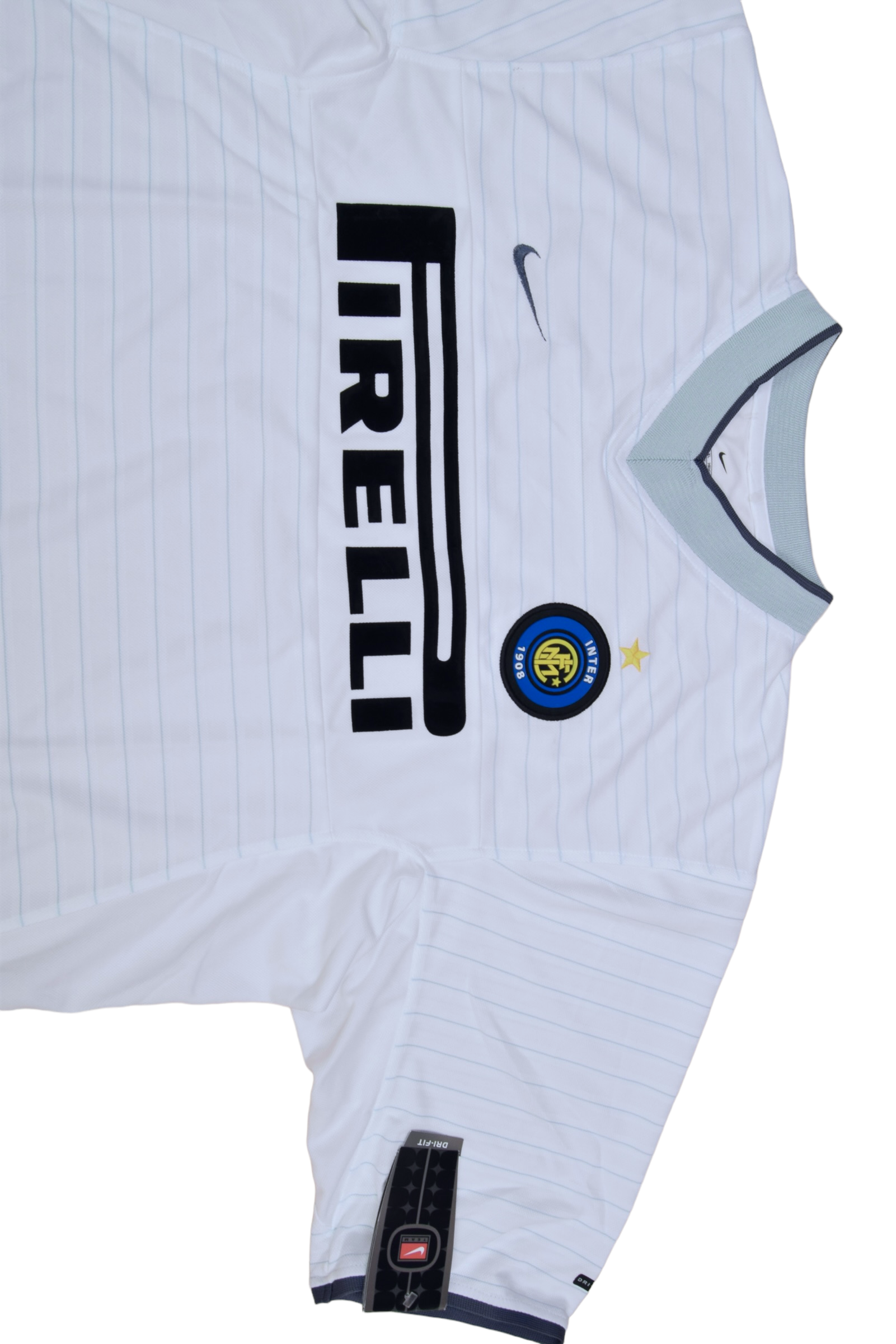 Inter Internazionale Milano Milan Nike 2000-2001 Away Football Shirt White Pirelli Size XL Made in UK BNWT NOS OG DS