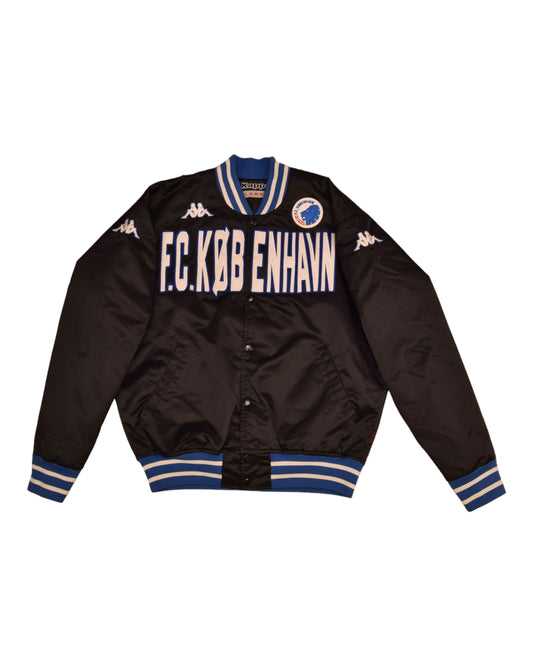 FC Copenhagen FC København Kappa 2010 - 2011 Varsity Bomber Jacket College Baseball Size L Black