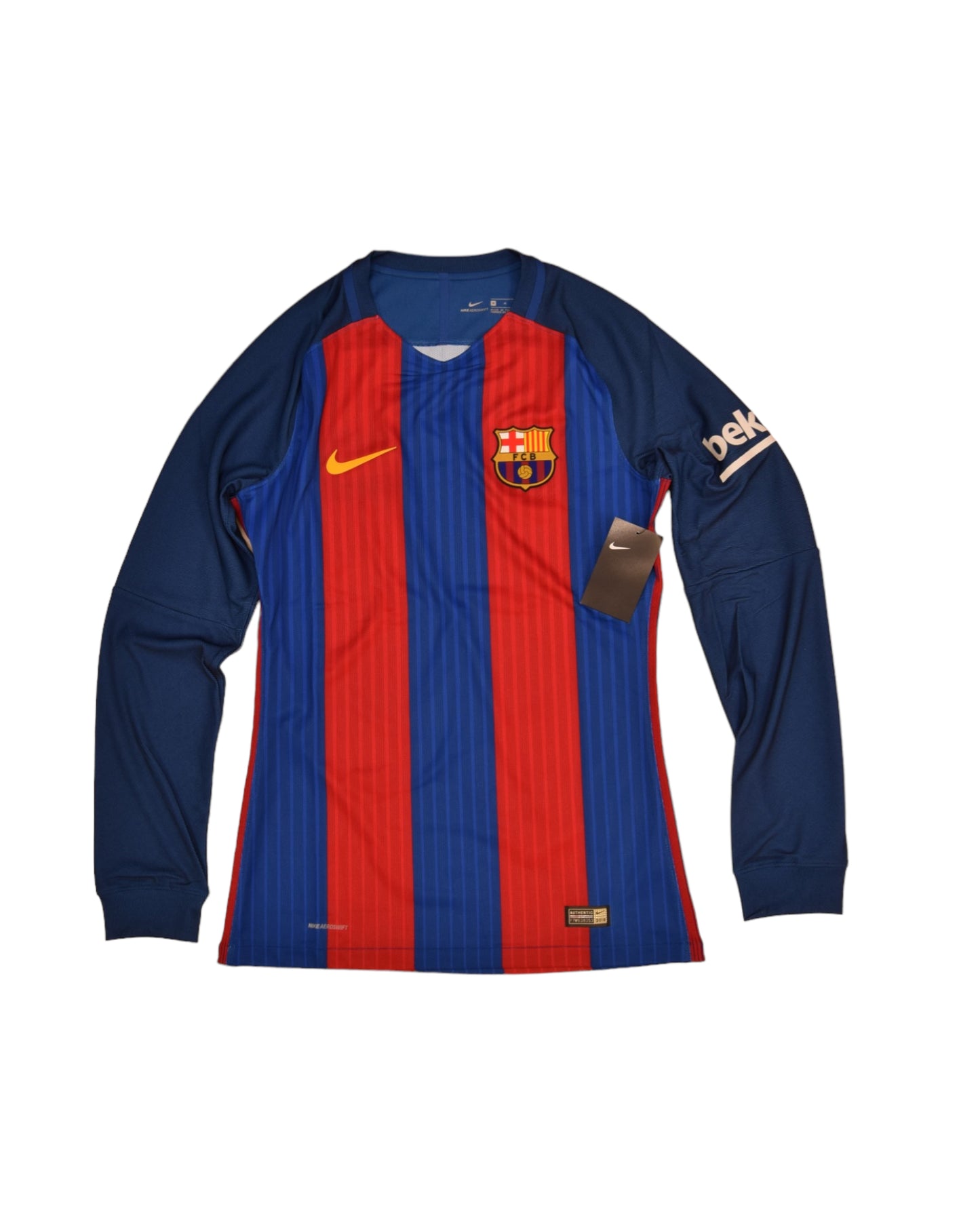 Barcelona Nike Aeroswift 2016 - 2017 Player Issue Home Football Shirt Size M Red Blue Long Sleeves New BNWT Deadstock Beko Unicef