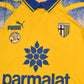 Vintage AC Parma Puma Scuola Calcio 1995 - 1997 Away 3rd Football Shirt Yellow Parmalat Long Sleeves Size M Made in Italy