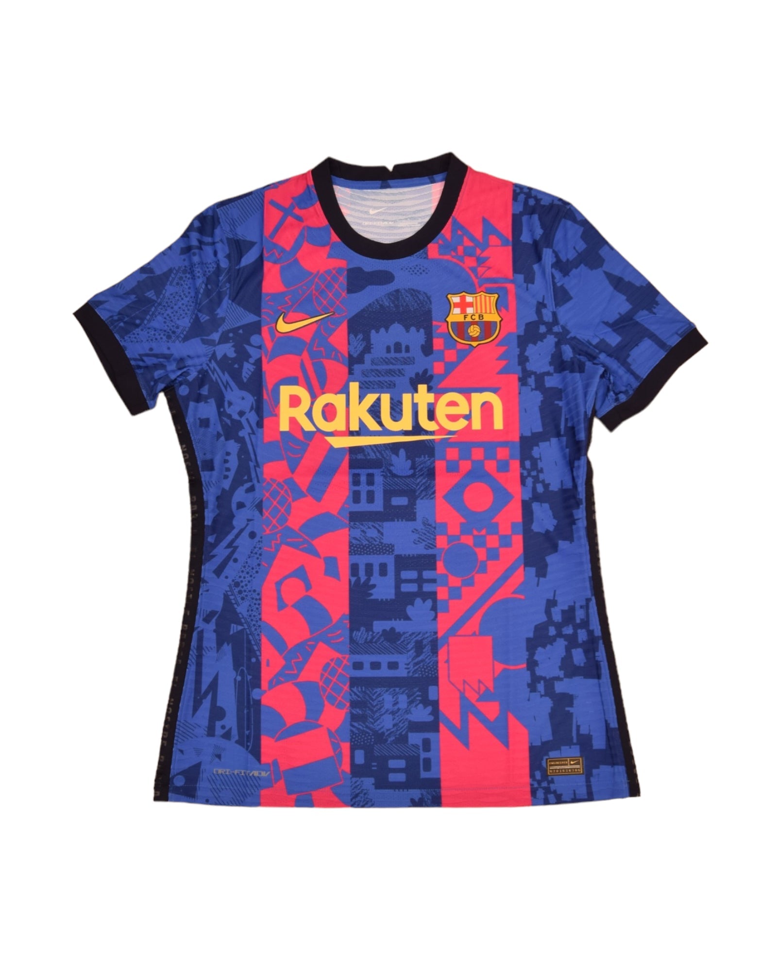 Authentic New Barcelona Nike 2021 - 2022 Home Champions League Third Football Shirt Deadstock BN Rakuten Size XL Red Blue DRI FIT ADV