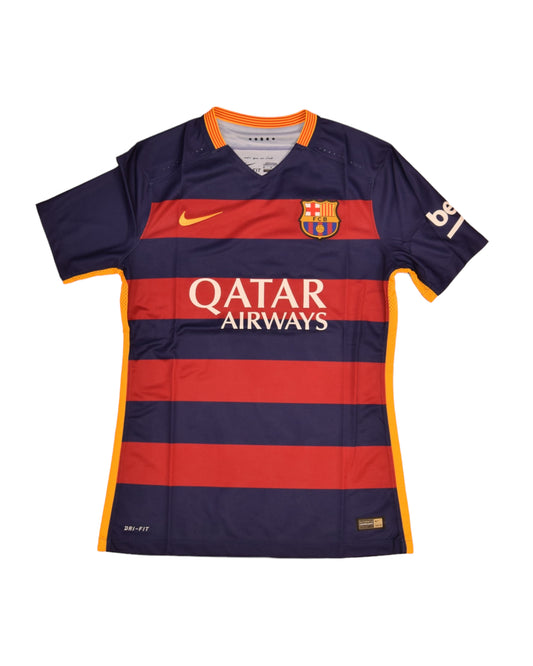 Authentic New FC Barcelona Nike DRI FIT Player's Edition / Issue 2015 - 2016 Home Football Shirt Qatar Airways Unicef BNWT Deadstock Red Blue Size M